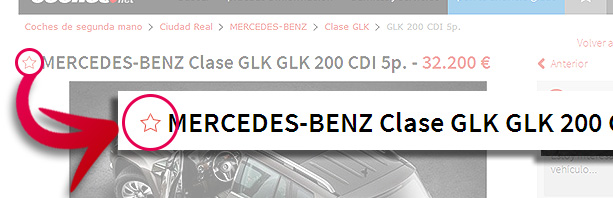 Añadir un coche a mis favoritos
